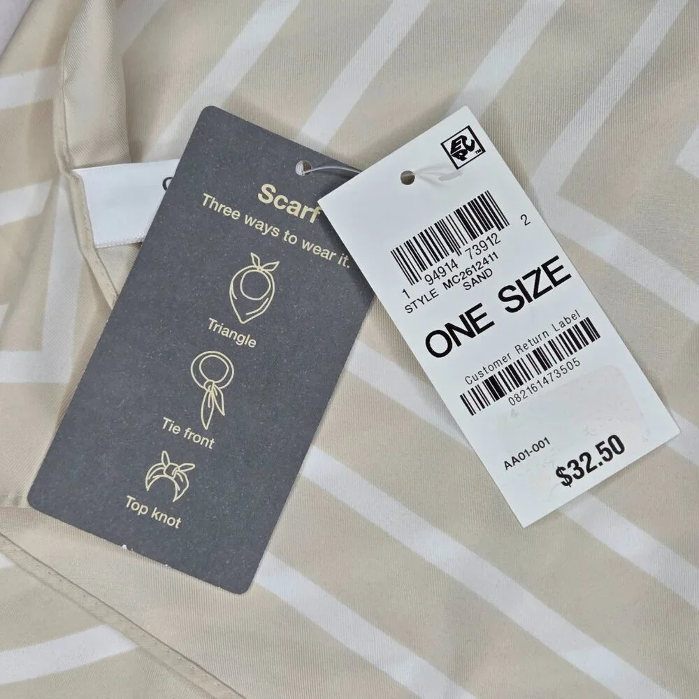 I.n.c. International Concepts Women's Zebra Striped Square Scarf